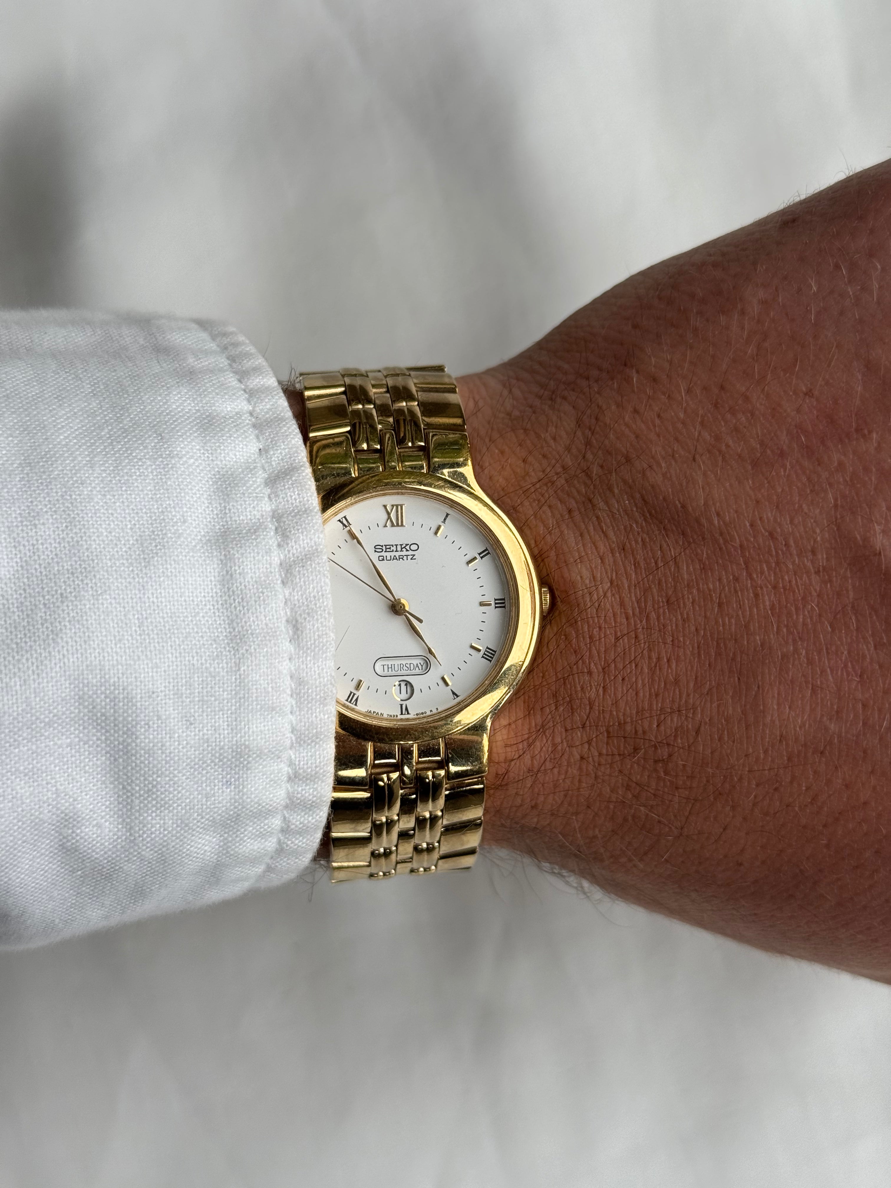 Seiko Day Date Gold Tone