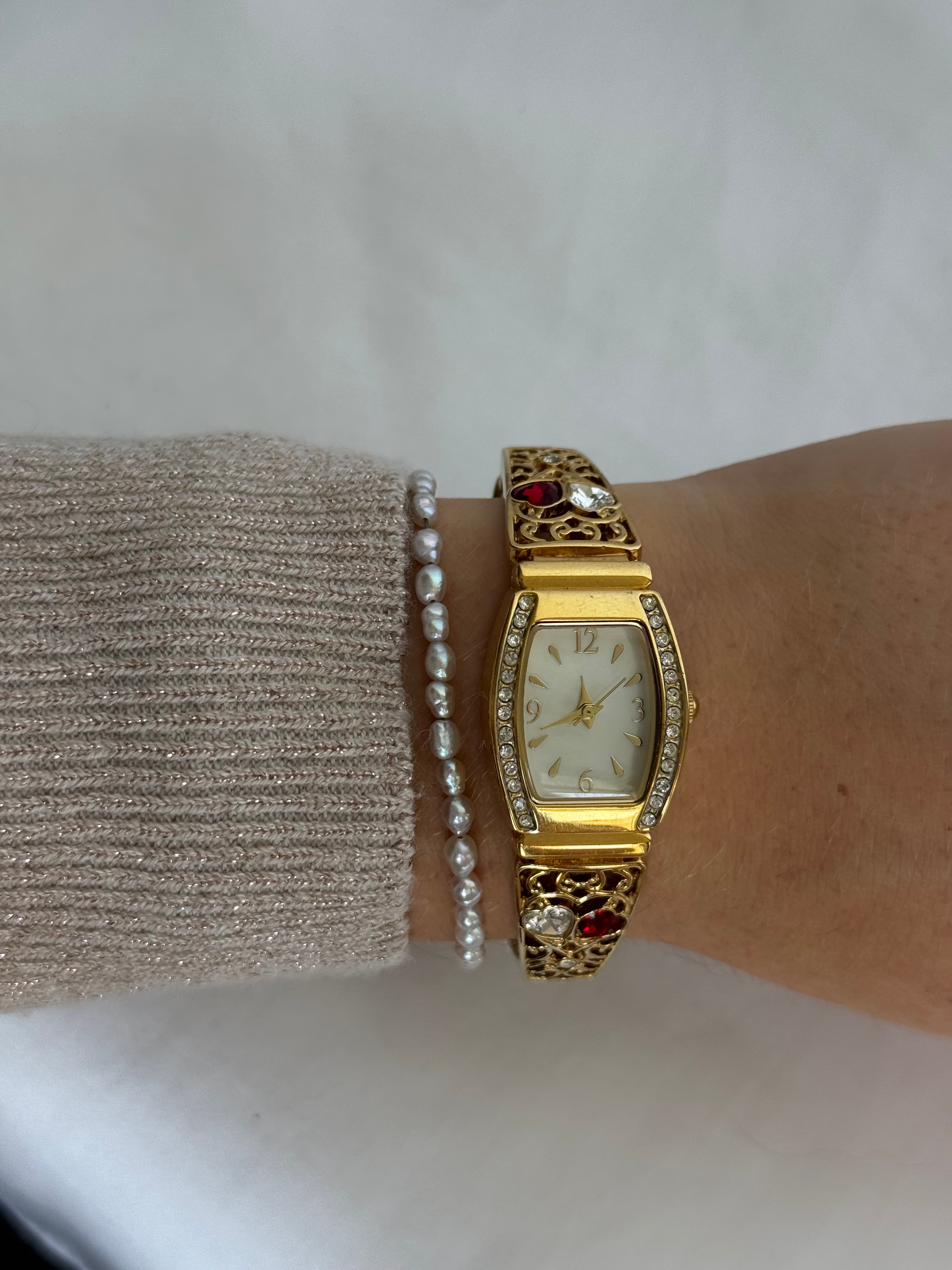 Unique Watch w Red Hearts!