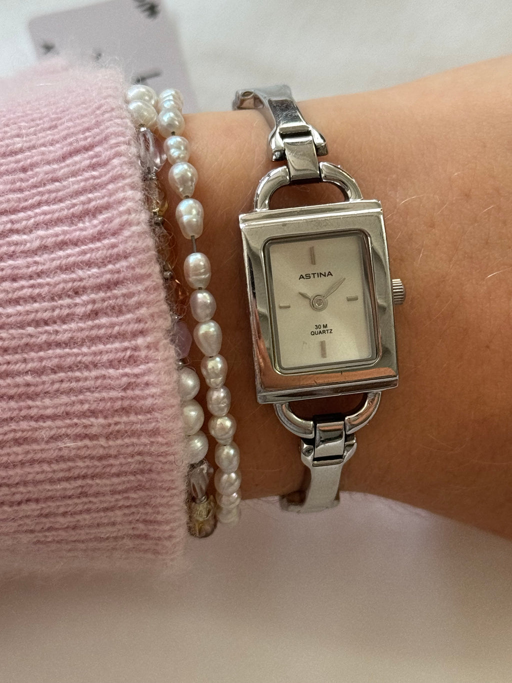 Unique Square Silver Watch!