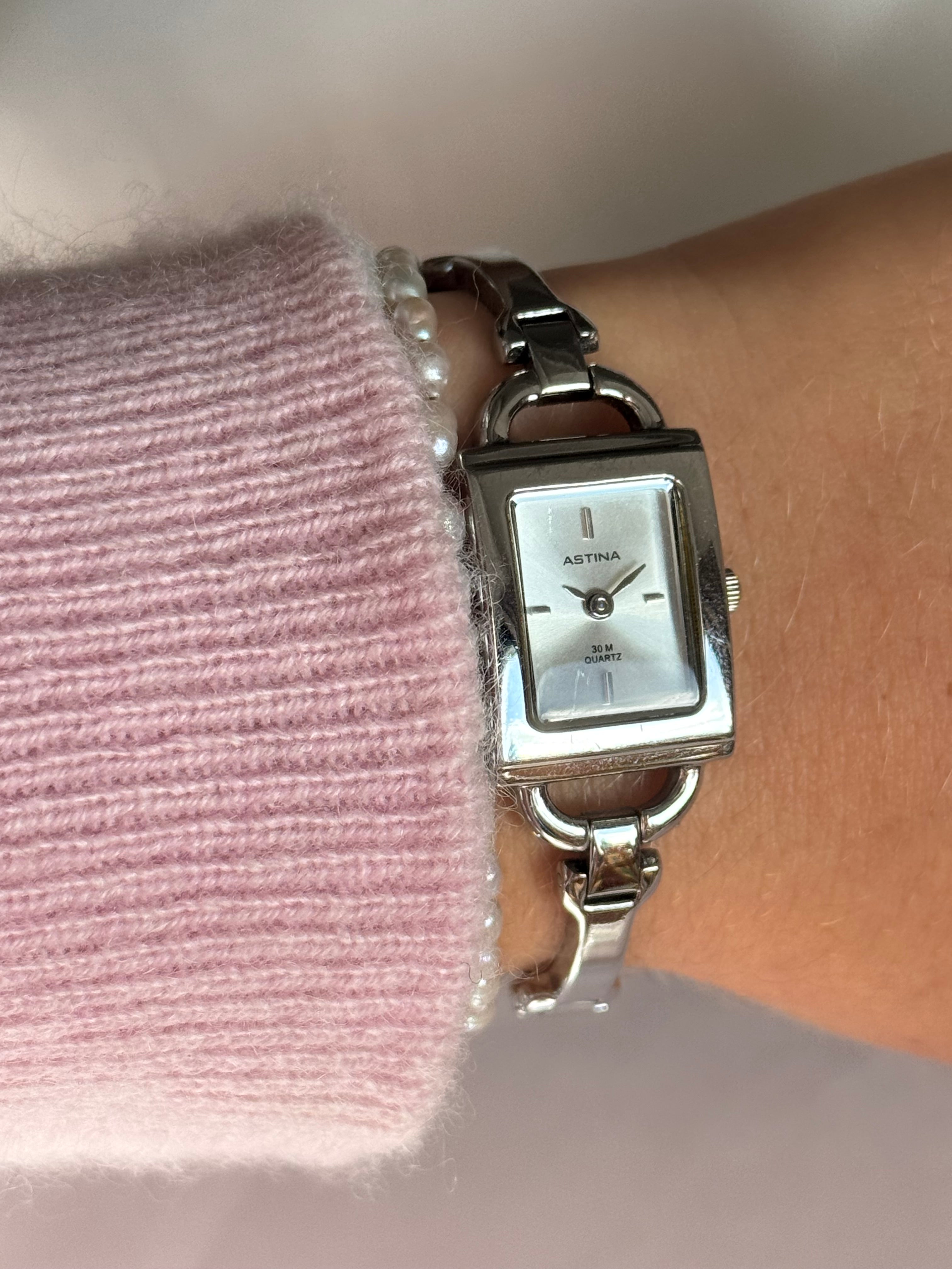 Unique Square Silver Watch!