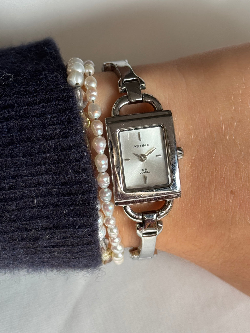 Unique Square Silver Watch!
