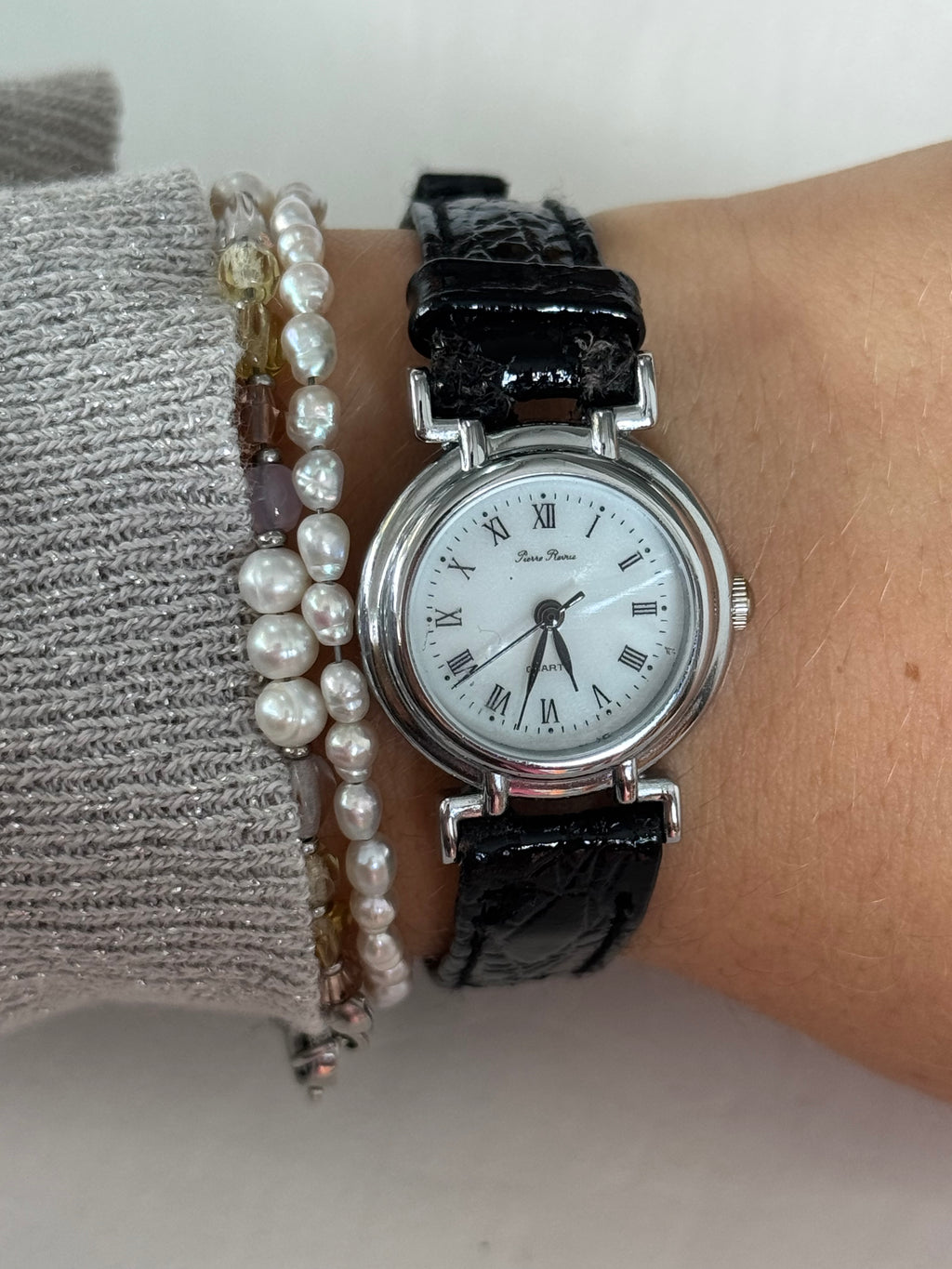 Sweetest Wee Silver Leather Strap