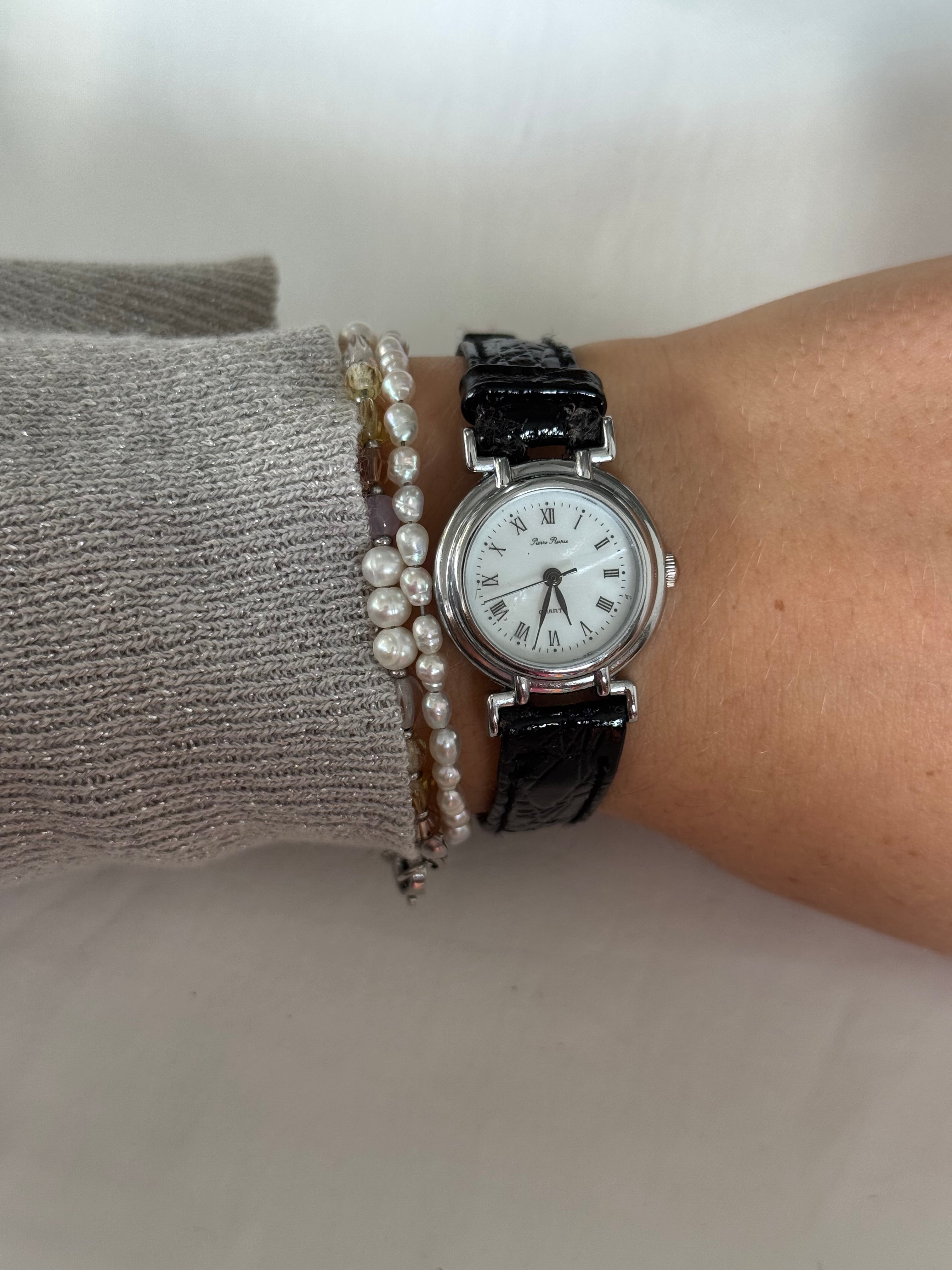 Sweetest Wee Silver Leather Strap